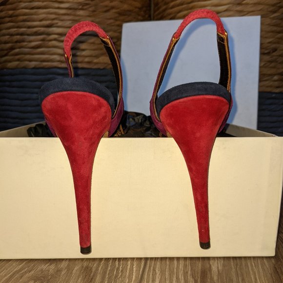 EUC (W36.5) - YSL Tribute 105 Suede Sandal - Picture 7 of 12